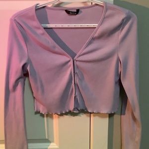 Shein clasp down long sleeve, size M, lavender colour
